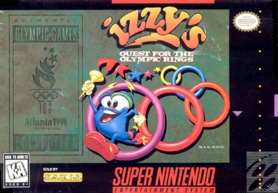 SNES - Izzy's Quest for the Olympic Rings Box Art Front