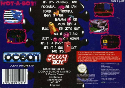 SNES - Jelly Boy Box Art Back