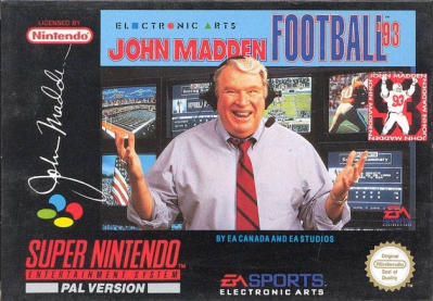 SNES - John Madden Football '93 Box Art Front