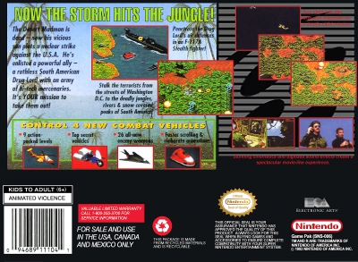 SNES - Jungle Strike Box Art Back
