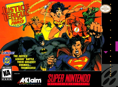 SNES - Justice League Task Force Box Art Front