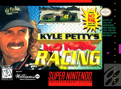 SNES - Kyle Petty's No Fear Racing Box Art Front