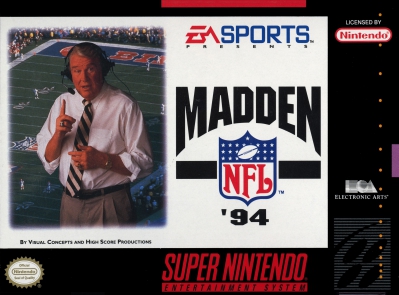 SNES - Madden NFL '94 Box Art Front