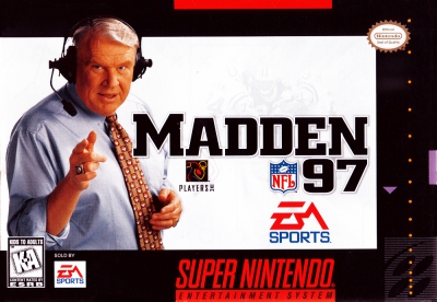 SNES - Madden NFL 97 Box Art Front