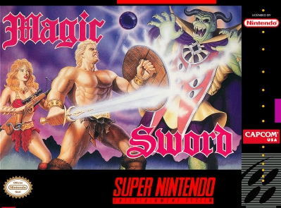 SNES - Magic Sword Box Art Front