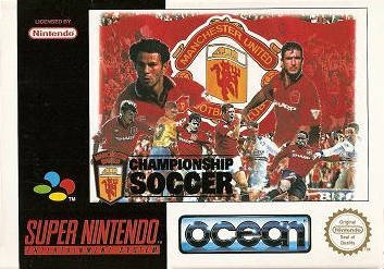 SNES - Manchester United Championship Soccer Box Art Front