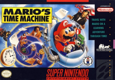 SNES - Mario's Time Machine Box Art Front