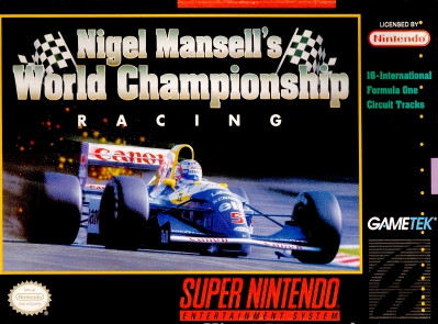 SNES - Nigel Mansell's World Championship Racing Box Art Front