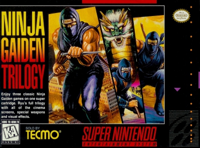 SNES - Ninja Gaiden Trilogy Box Art Front