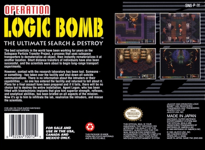 SNES - Operation Logic Bomb Box Art Back