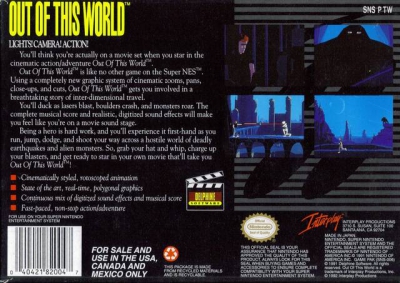 SNES - Out of This World Box Art Back
