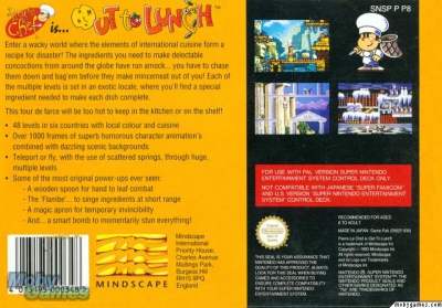 SNES - Out to Lunch Box Art Back