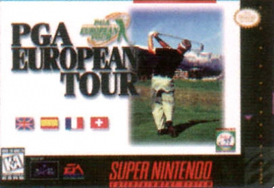 SNES - PGA European Tour Box Art Front