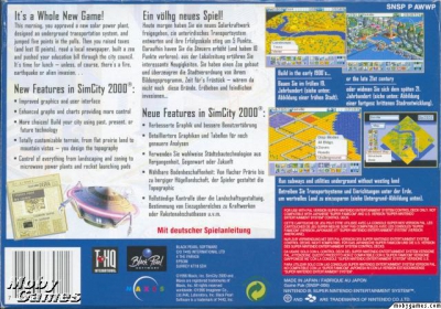 SNES - SimCity 2000 Box Art Back