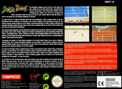 SNES - Smash Tennis Box Art Back