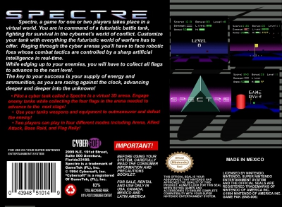 SNES - Spectre Box Art Back