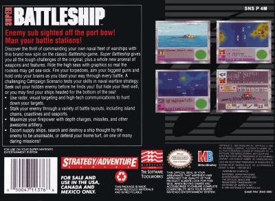 SNES - Super Battleship Box Art Back