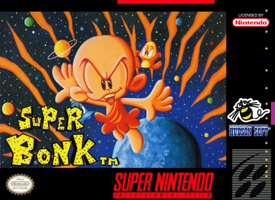 SNES - Super Bonk Box Art Front