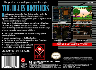 SNES - The Blues Brothers Box Art Back