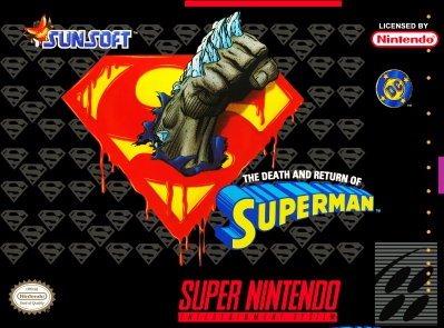 SNES - The Death and Return of Superman Box Art Front
