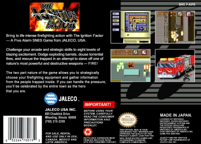 SNES - The Ignition Factor Box Art Back