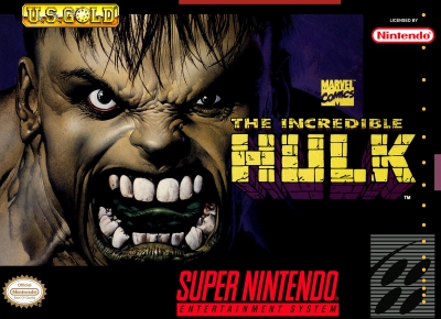 SNES - The Incredible Hulk Box Art Front