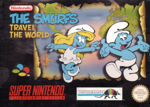 SNES - The Smurfs Travel The World Box Art Front