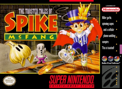 SNES - The Twisted Tales of Spike McFang Box Art Front