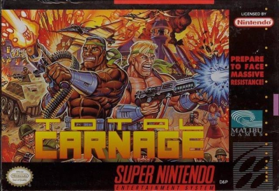 SNES - Total Carnage Box Art Front