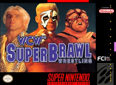 SNES - WCW SuperBrawl Wrestling Box Art Front