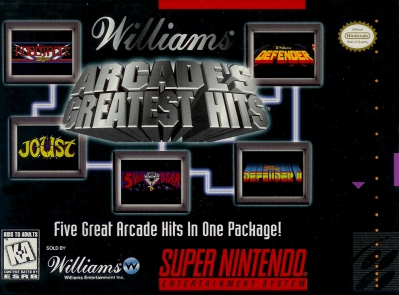 SNES - Williams Arcade's Greatest Hits Box Art Front