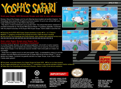 SNES - Yoshi's Safari Box Art Back