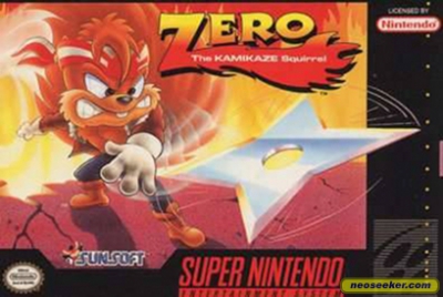 SNES - Zero the Kamikaze Squirrel Box Art Front