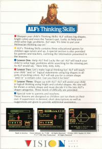 DOS - ALF's Thinking Skills Box Art Back