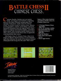 DOS - Battle Chess II Chinese Chess Box Art Back