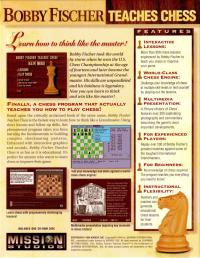 DOS - Bobby Fischer Teaches Chess Box Art Back