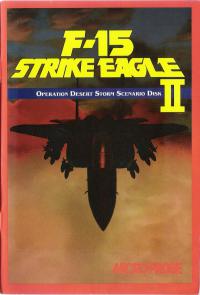 DOS - F 15 Strike Eagle II Operation Desert Storm Scenario Disk Box Art Front