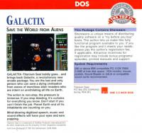 DOS - Galactix Box Art Back