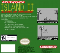 Game Boy - Adventure Island II Box Art Back