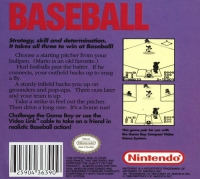 Game Boy - Baseball Box Art Back