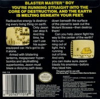 Game Boy - Blaster Master Boy Box Art Back