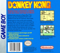 Game Boy - Donkey Kong Box Art Back