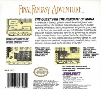 Game Boy - Final Fantasy Adventure Box Art Back