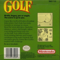 Game Boy - Golf Box Art Back