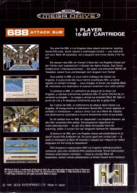 Genesis - 688 Attack Sub Box Art Back