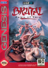 Genesis - Brutal Paws of Fury Box Art Front