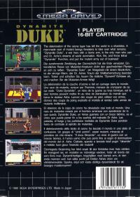 Genesis - Dynamite Duke Box Art Back