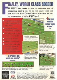 Genesis - FIFA International Soccer Box Art Back