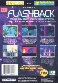 Genesis - Flashback The Quest for Identity Box Art Back