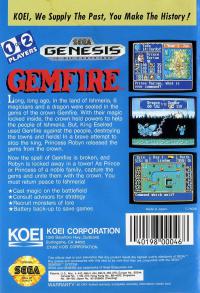 Genesis - Gemfire Box Art Back